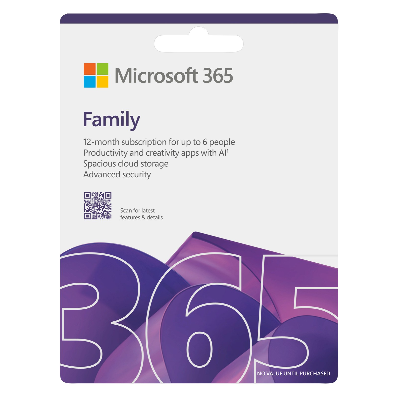 Microsoft 365 Family Digital Download-1 Year Subscription 6 Windows or MacOs