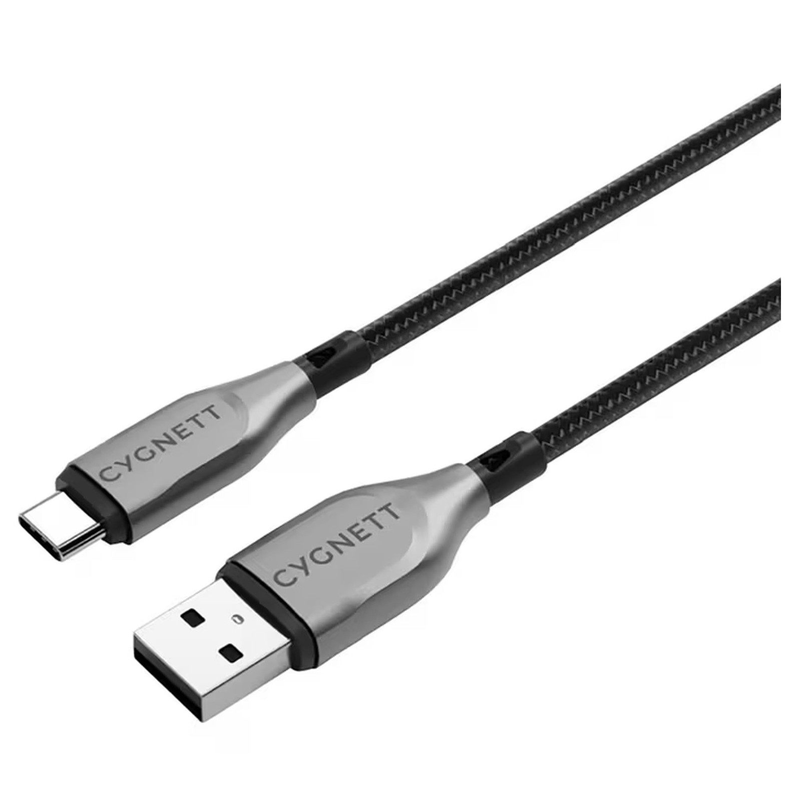Cygnett USB-C to USB-A Cable 2m Black CY4683PCUSA Double Braided Nylon