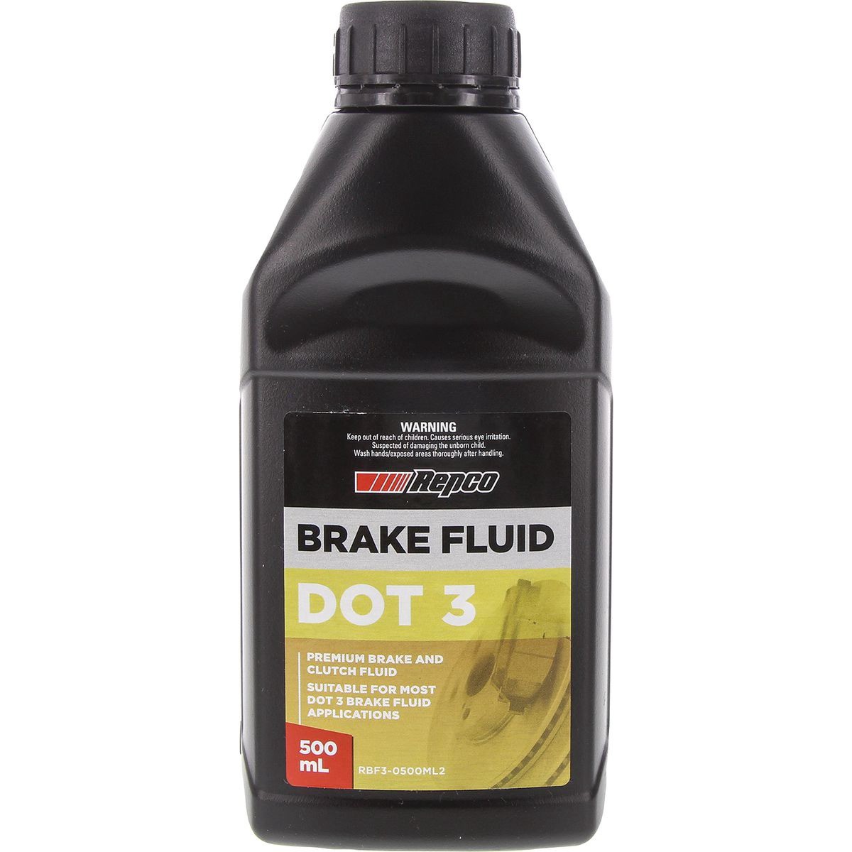 Repco DOT 3 Brake Fluid 500ML - RBF3-0500ML2 Car Service Brake Parts Auto Part