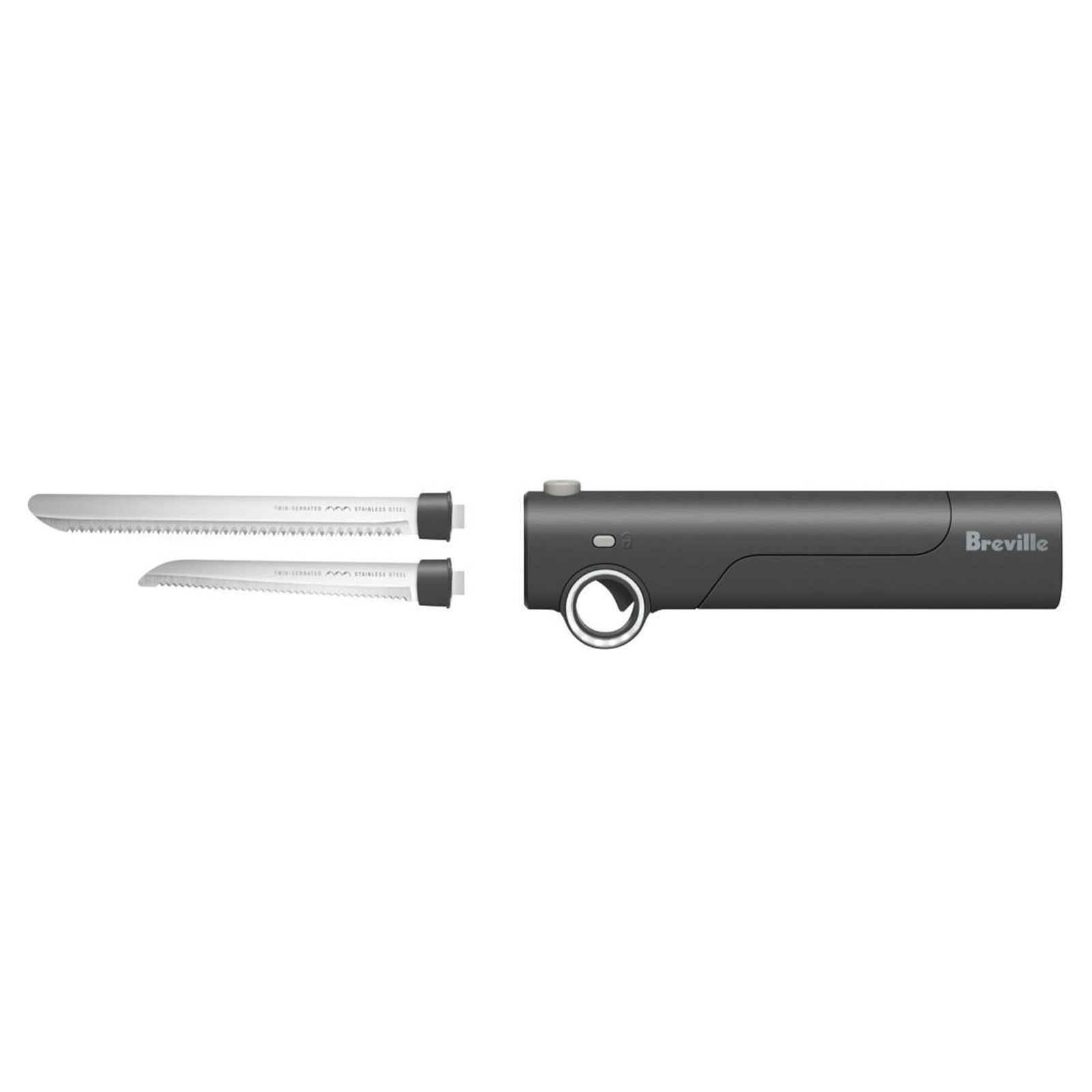Breville Slice n Carve Cordless Electric Knife LEK200GRY Grey 2 Sets Blades