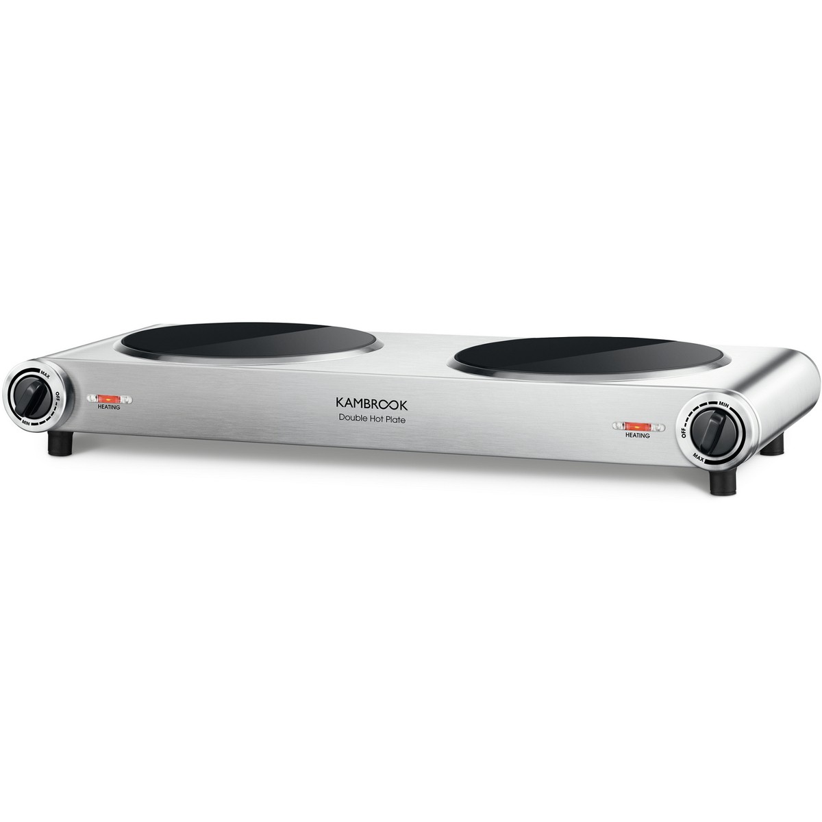 Kambrook Ceramic Hot Plate KHP120BSS Double 2 Plates Electric Silver 2400 W