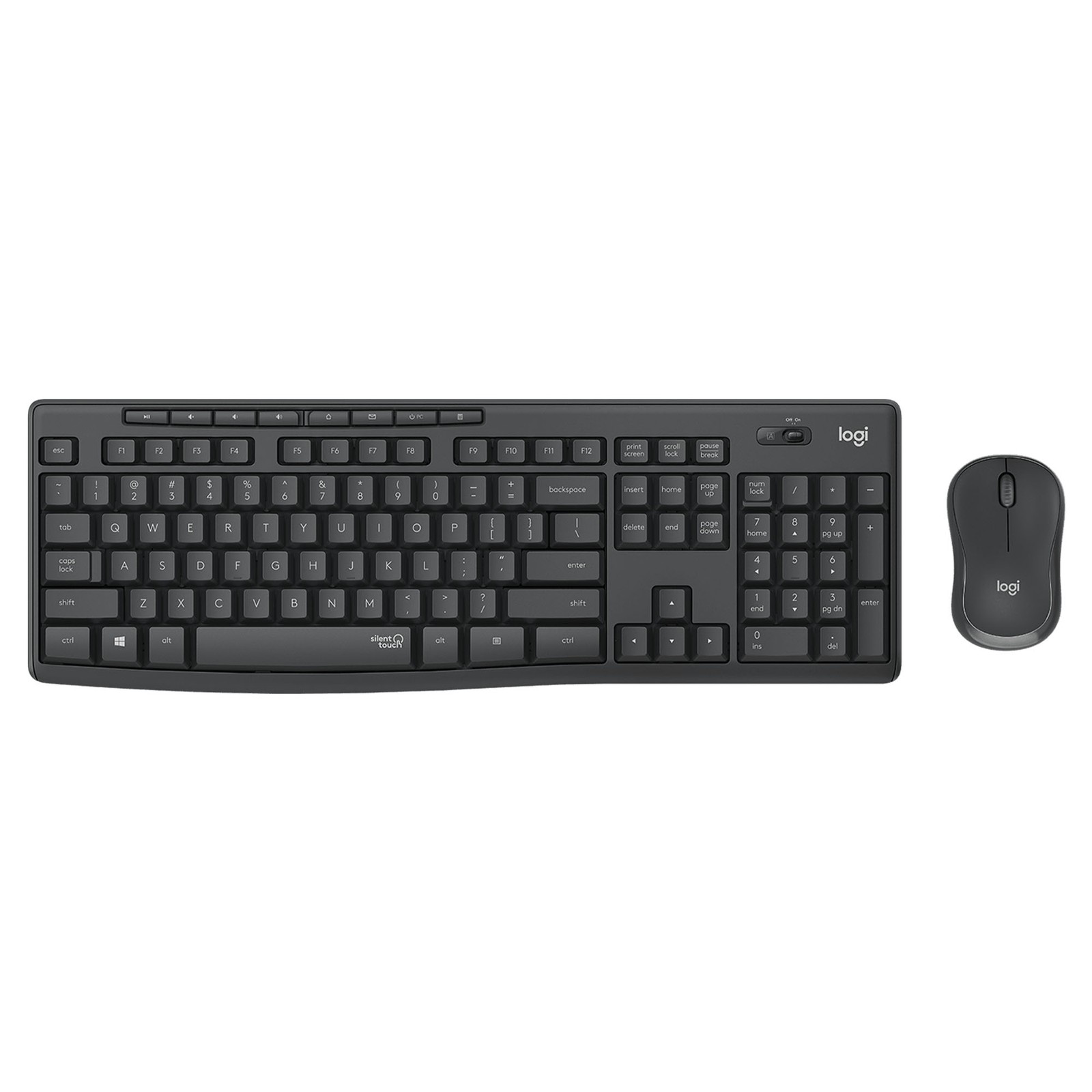 Logitech MK295 Silent Wireless Keyboard Mouse Combo QWERTY Black 920-009814