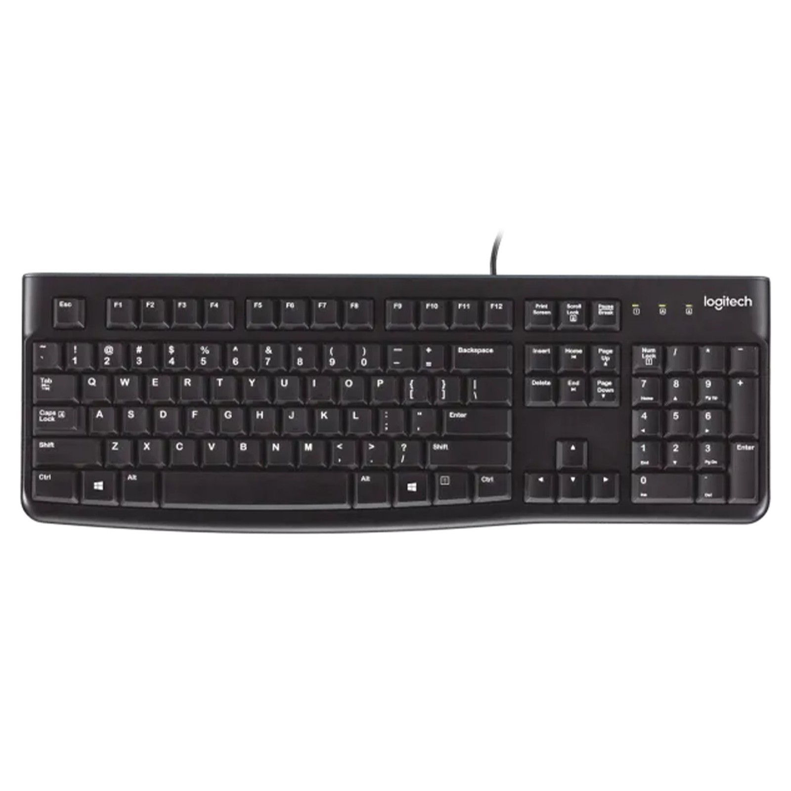Logitech K120 USB Keyboard 920-002582 Black QWERTY English Cable Full