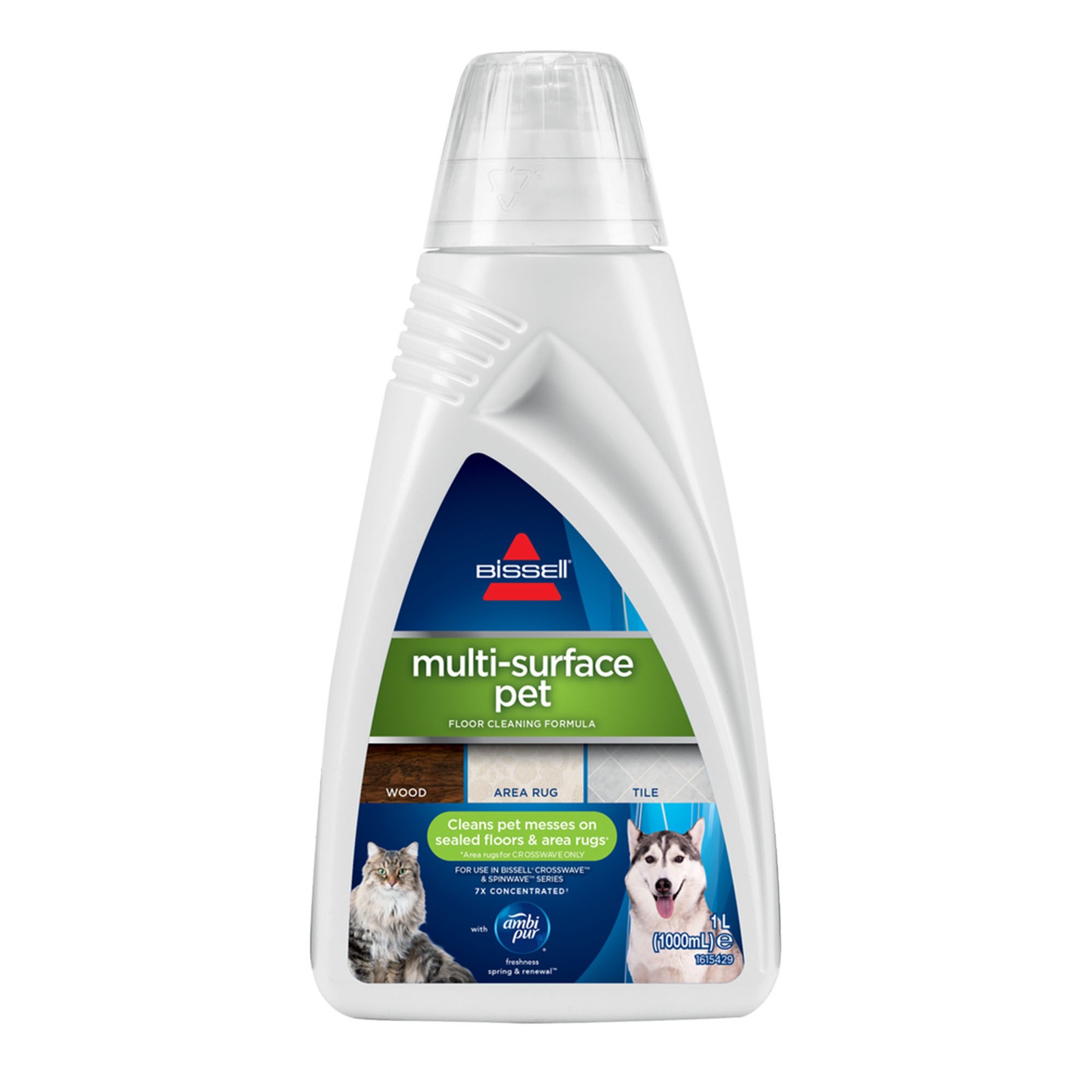 Bissell 2531 Multi-Surface Pet Cleaning Formula 1000 Sealed Hard Floors Tiles
