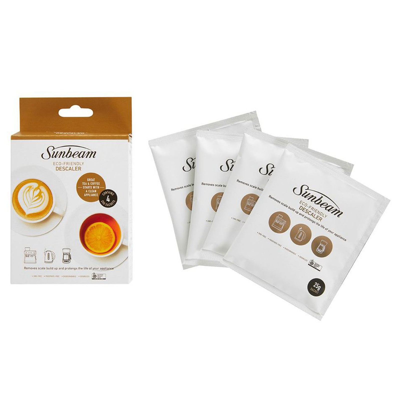 Sunbeam Eco-Friendly Descaling Tablets EMA0015CL Cleaning 4 25g Espresso Sachets