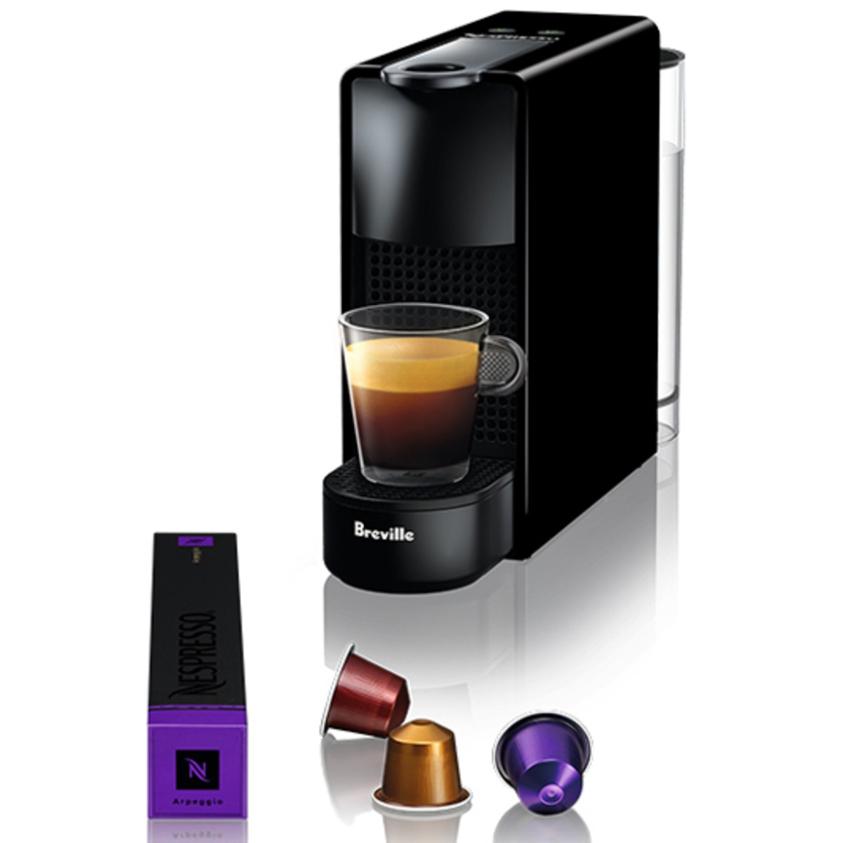 Breville Essenza Mini Solo Black BEC220BLK Nespresso Capsule Coffee Machines