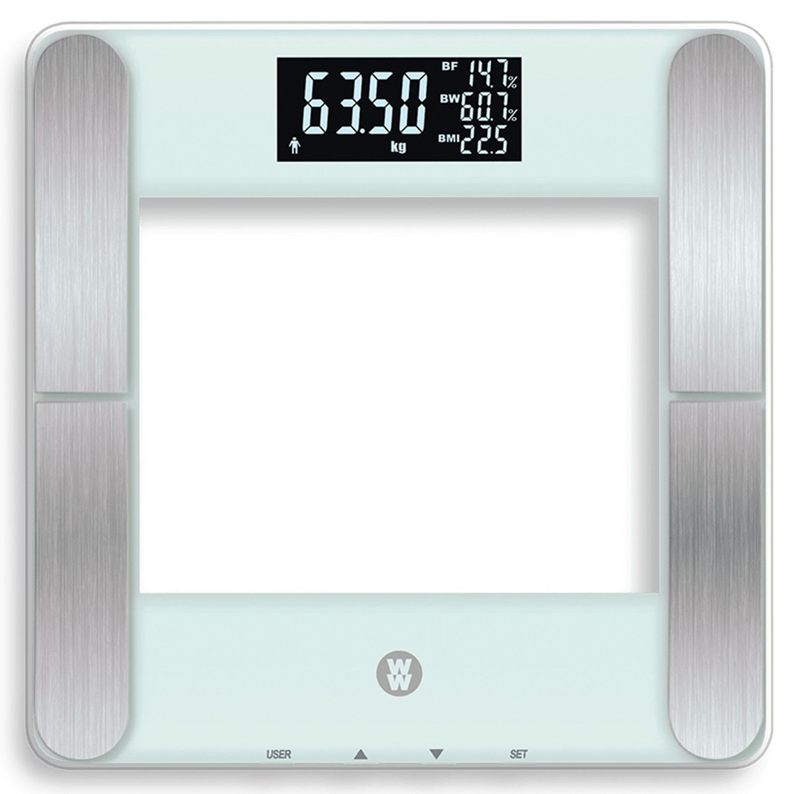 Conair Weight Watchers WW710A Digital Glass Scale LCD White Bathroom