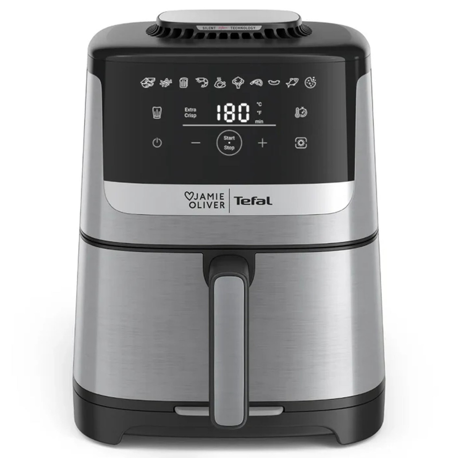 Tefal Jamie Oliver Quiet Easy Air Fryer EY55JD Stainless Steel 10
