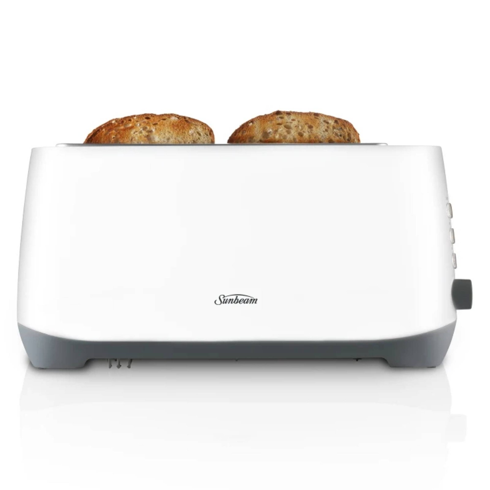 Sunbeam Rise Up 4 Slice Toaster White TAP0003WH Extra Long Slots Reheat Defrost