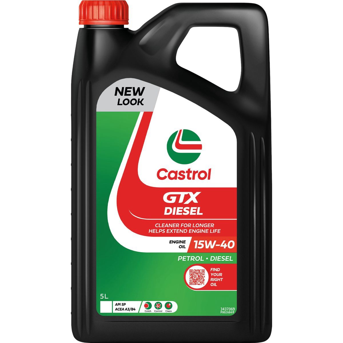 Castrol GTX diesel 15W-40 Engine Oil 5L - 3437069 Car Service Workshop Tool
