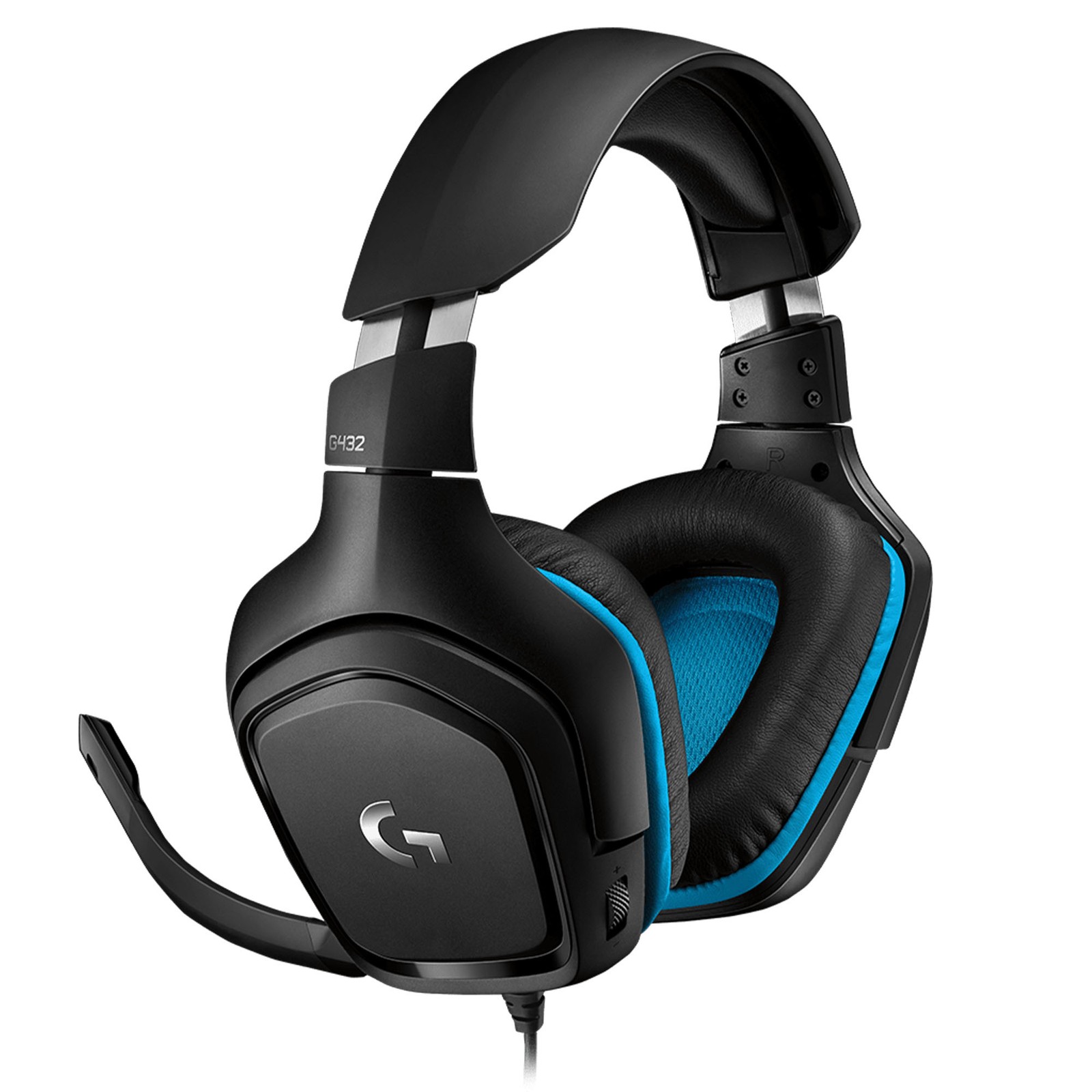 Logitech G432 7.1 Surround Sound Gaming Headset Wired USB DAC Black 2m