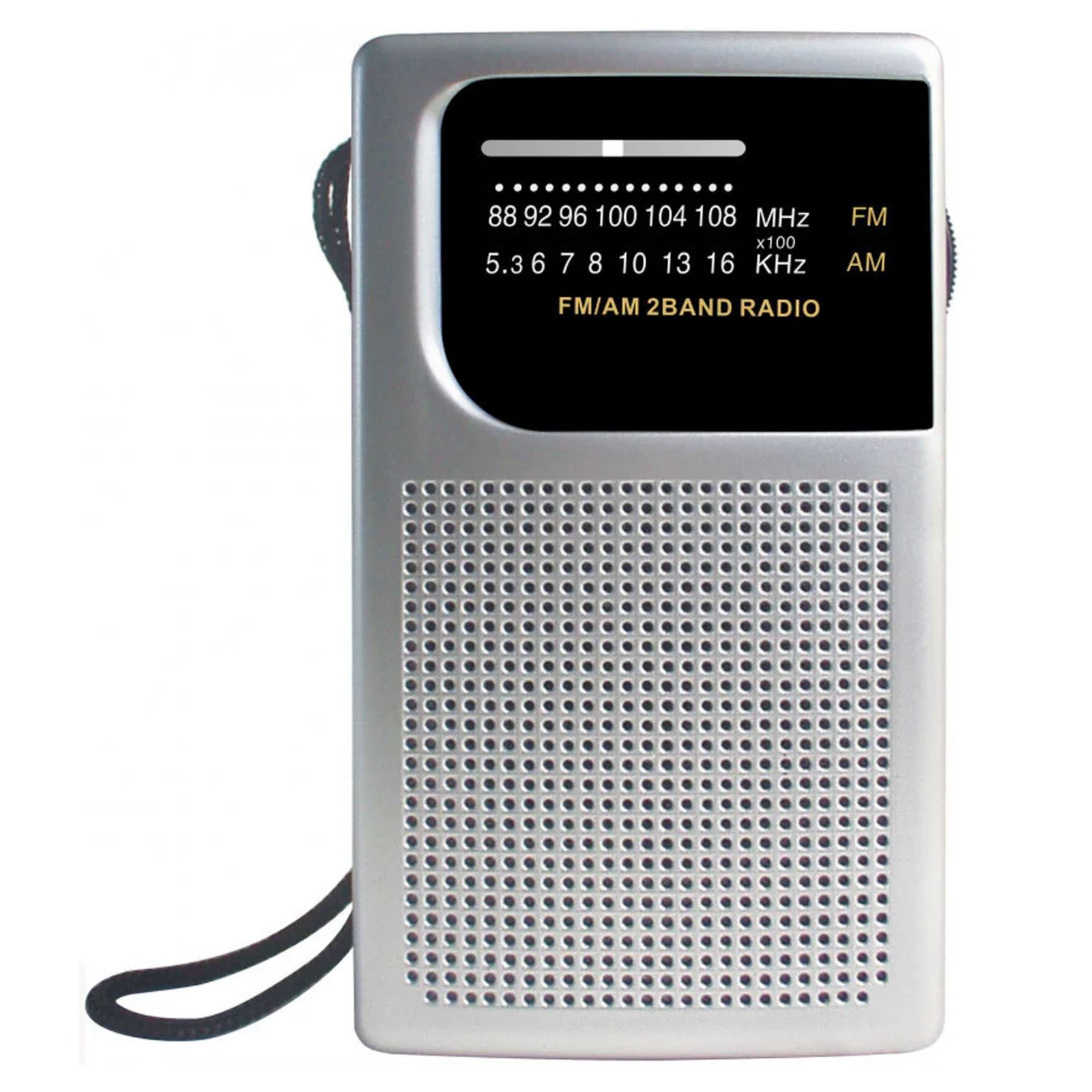Laser Pocket Radio AM FM Built-in Speaker Earphones Socket SPK-PR1018 AA x2