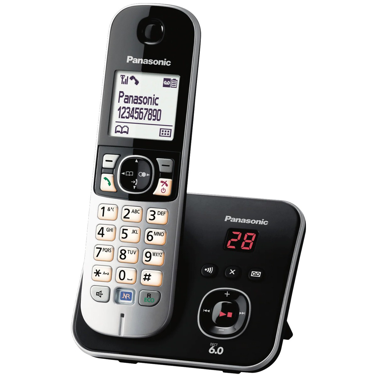 Panasonic KX-TG6821ALB Cordless Phone Single LCD Display Ni-MH AAA
