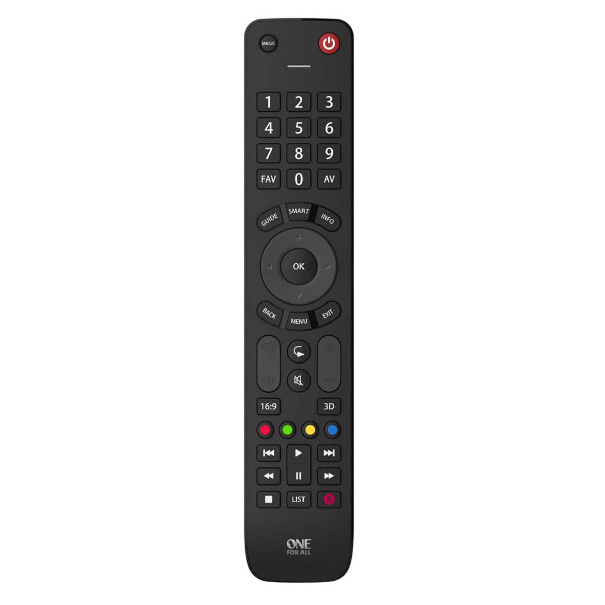 One For All Evolve Universal TV Remote Control URC7115 Black AAA 2