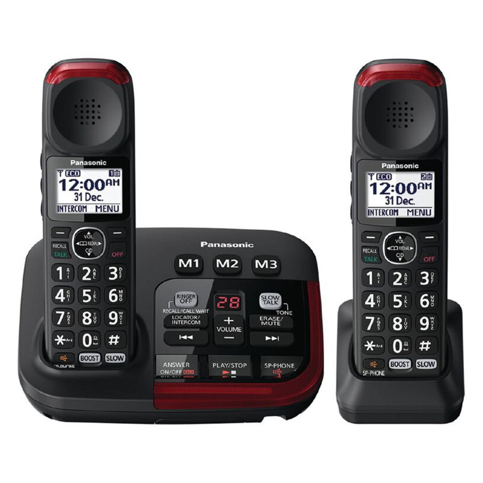 Panasonic Amplified Cordless Telephone Twin KXTGM422AZB LCD Amber Belt Clip