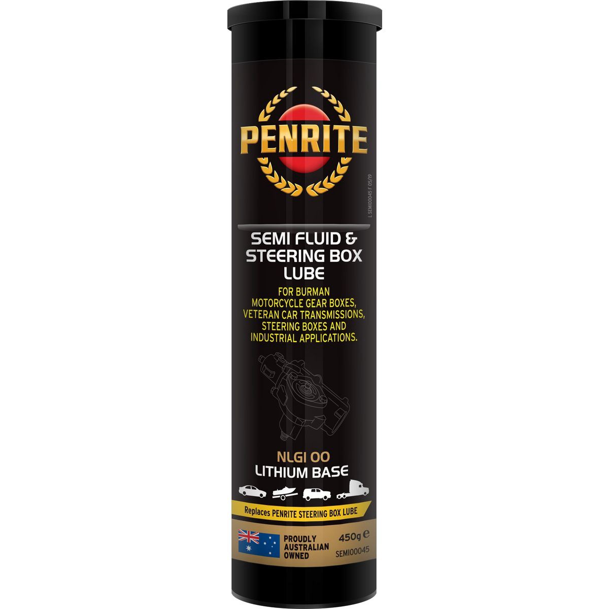 Penrite Semi Fluid Grease 450g Cartridge - SEMI00045 Car Service Workshop Tool