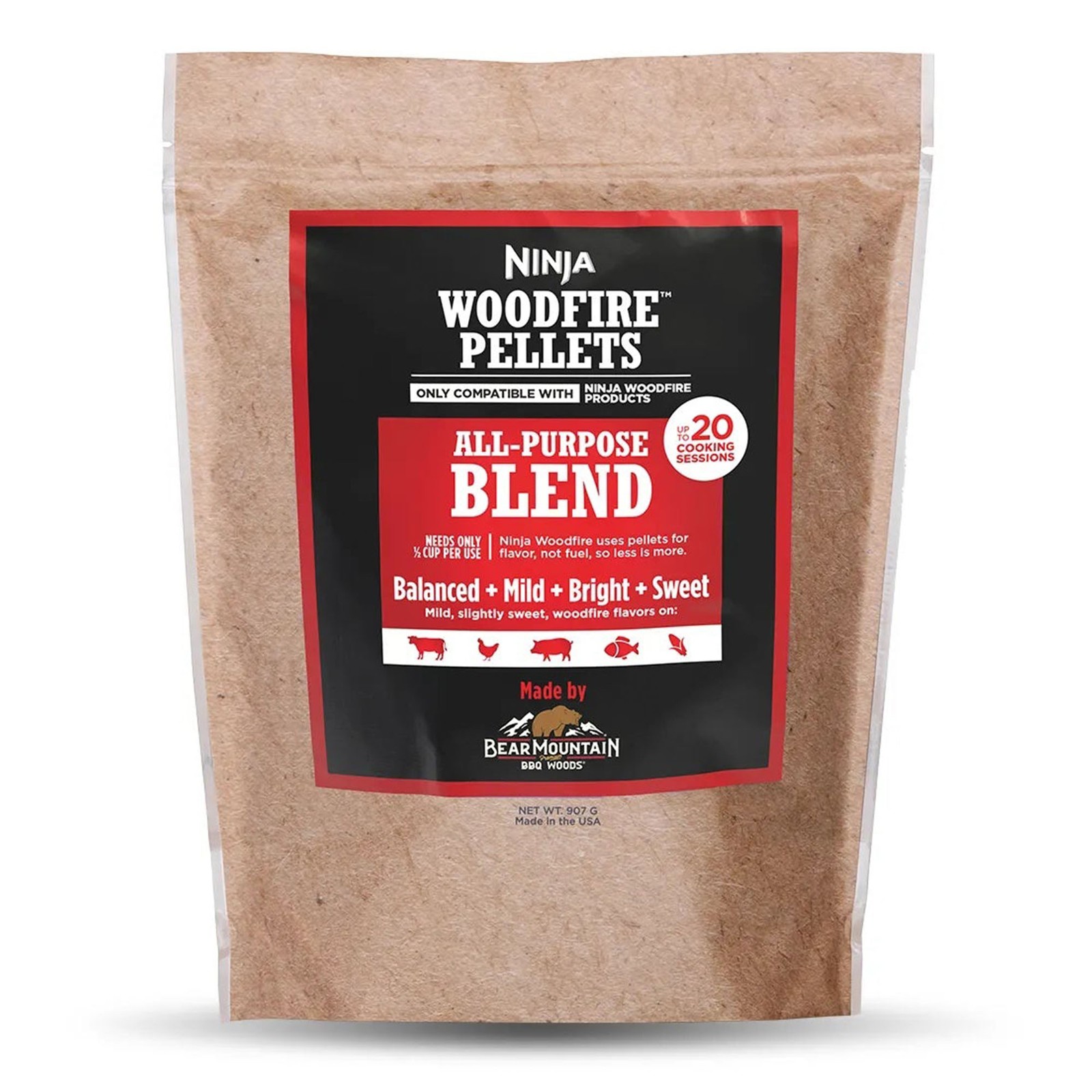 Ninja Woodfire Grill All-Purpose Blend Pellets 900g Pellet Accessory 4760L751