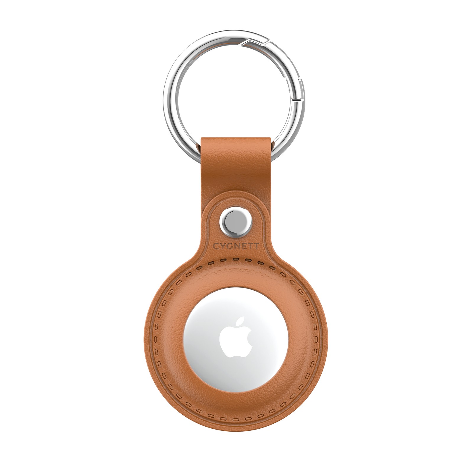 Cygnett StyleTrack Leather AirTag Case Tan CY3809CYAAT Bags Cases Covers