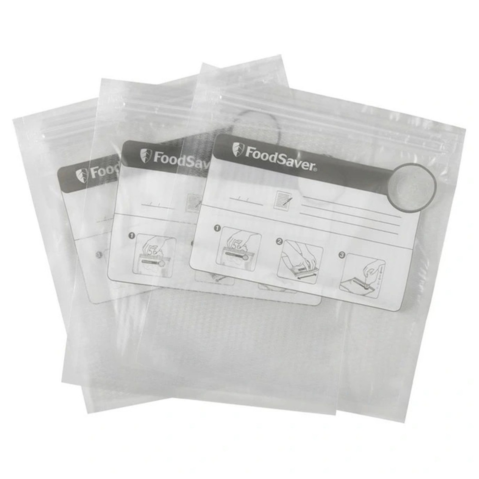 FoodSaver VS0500 Zipper Bags 35 Pack Clear Plastic Kitchen Accessory