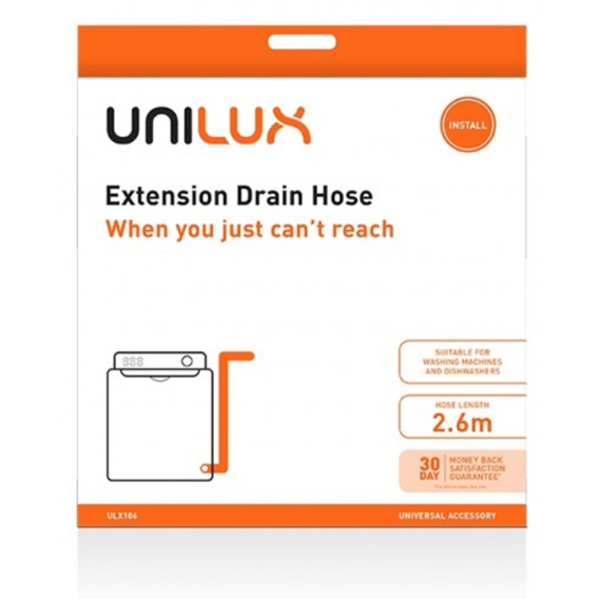 Unilux ULX106 Extension Drain Hose EWF1041R9WB EWF1041ZDWA EWF1042R7WB