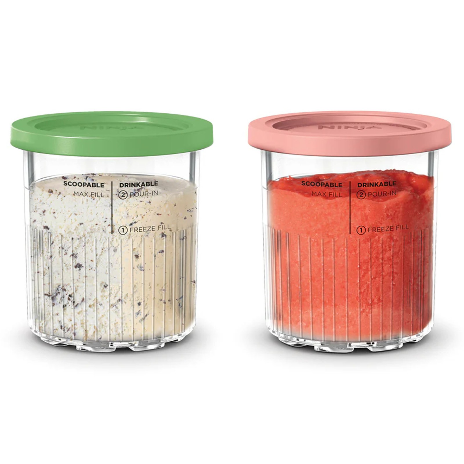 Ninja Creami Deluxe 700ml Tubs & Lids 2 Pack XSKDLVRLD NC501 Accessory