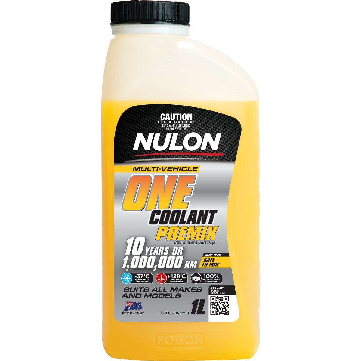Nulon One Multi-vehicle Premix Coolant 1L - ONEPM-1 Car Service Workshop Tool