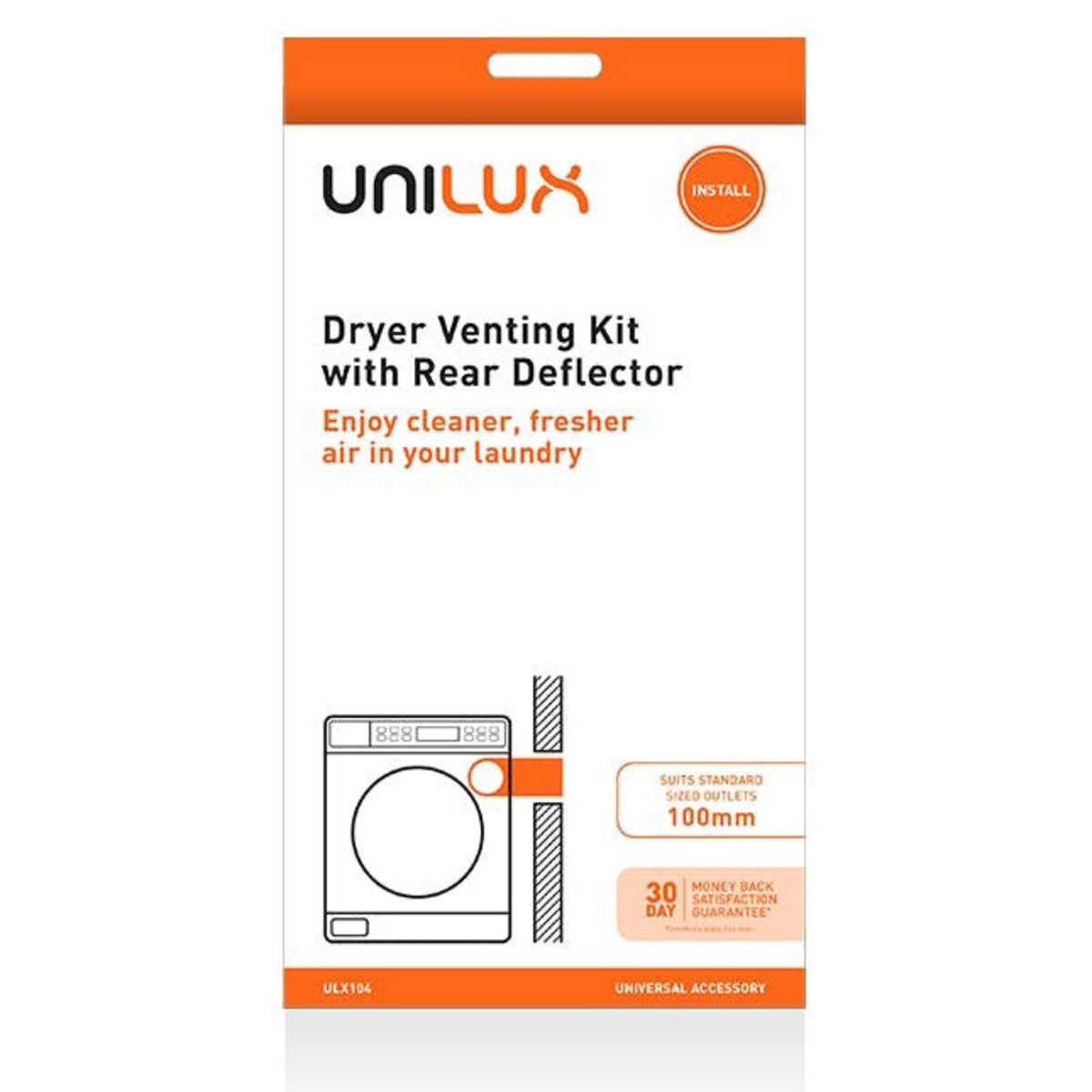 Unilux ULX104 Dryer Venting Kit EDV605H3WB EDV6051 EDV705H3WB EDV505