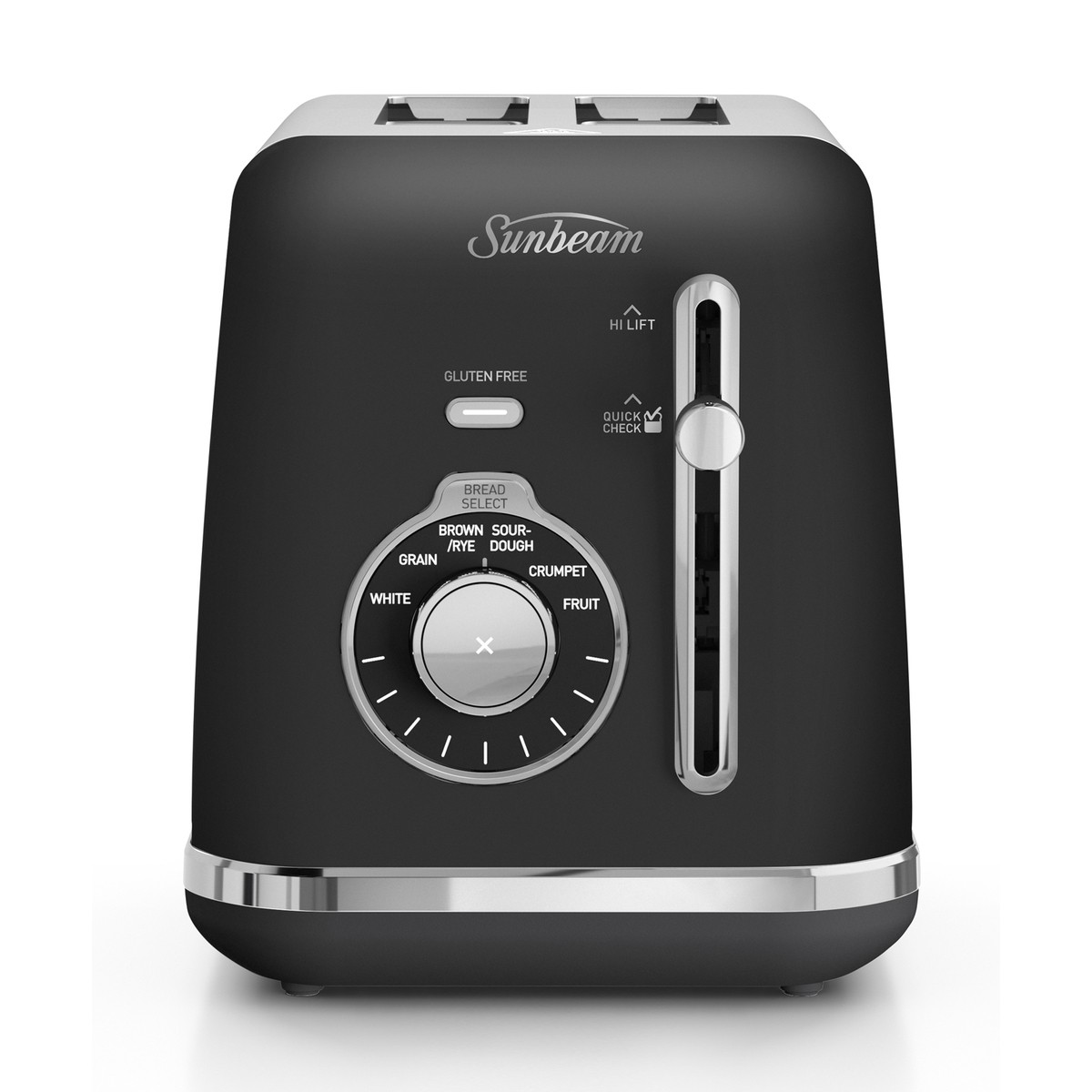 Sunbeam Alinea Select 2 Slice Toaster Black TA2820K Stainless Steel Retro