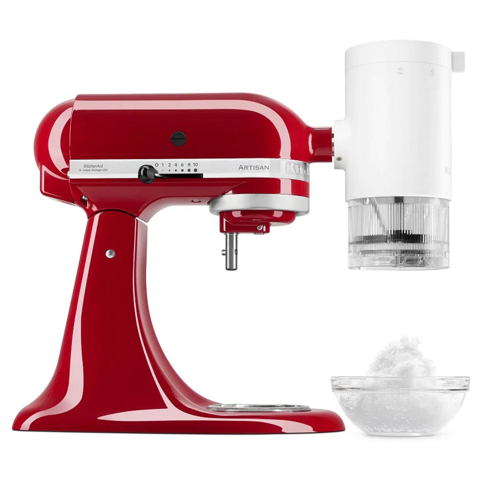 KitchenAid Shave Ice Attachment 5KSMSIA Red Stand Mixer 4 Ice Molds