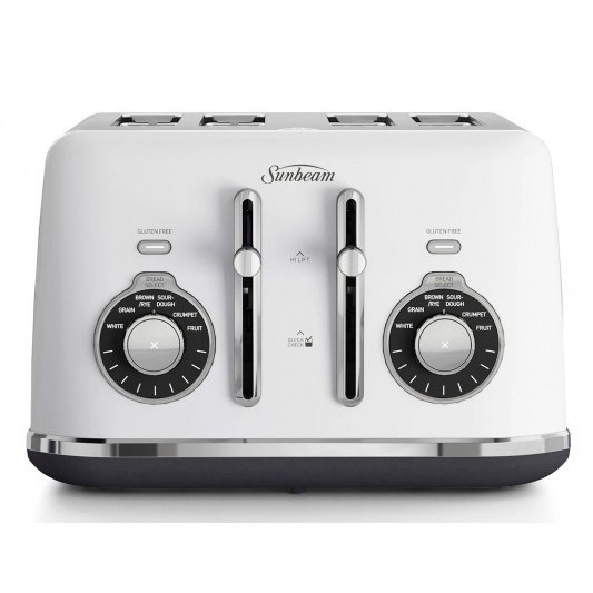 Sunbeam Alinea Select 4 Slice Toaster White TA2840W Electronic Dial 1950 W