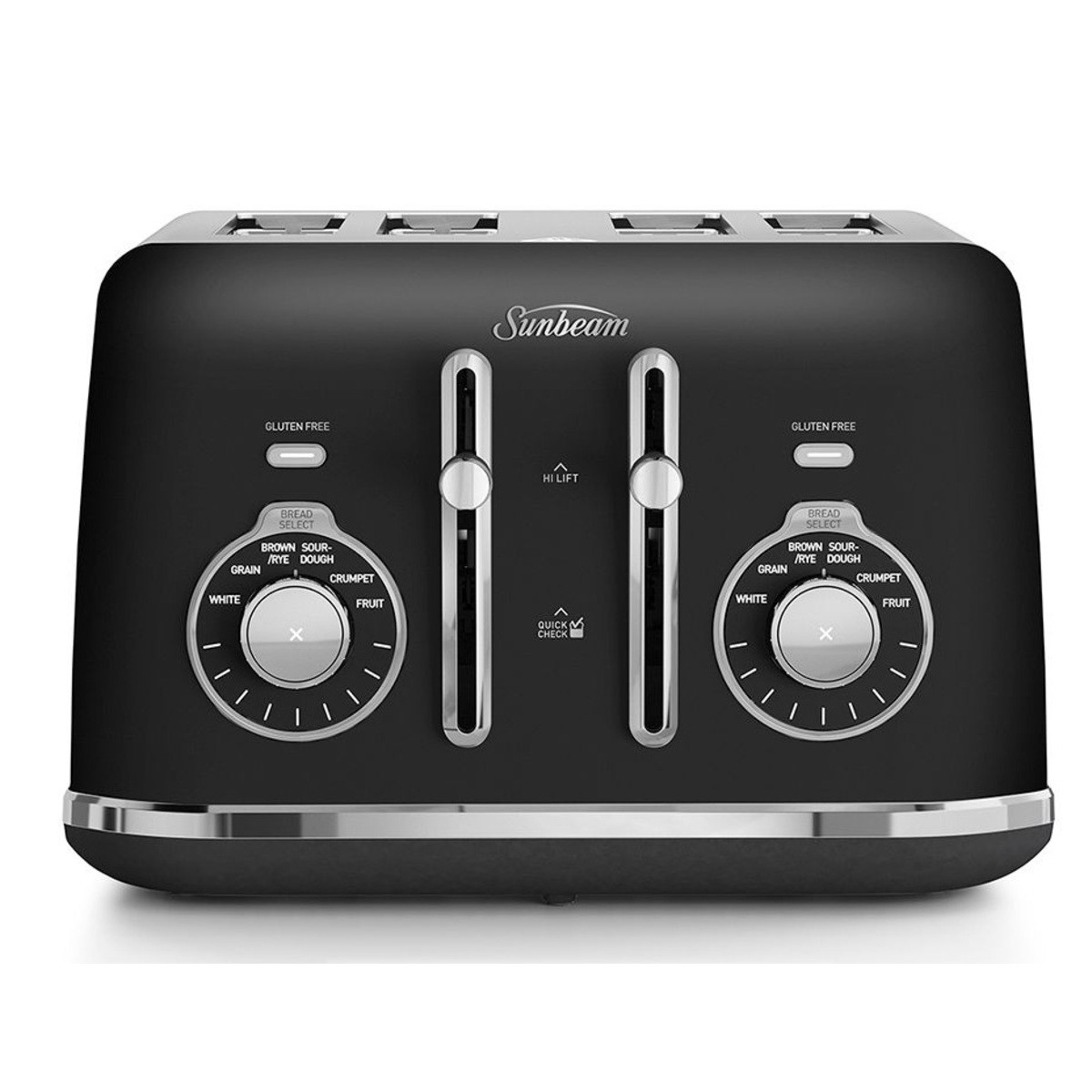 Sunbeam Alinea Select 4 Slice Toaster Black TA2840K Electronic Dial
