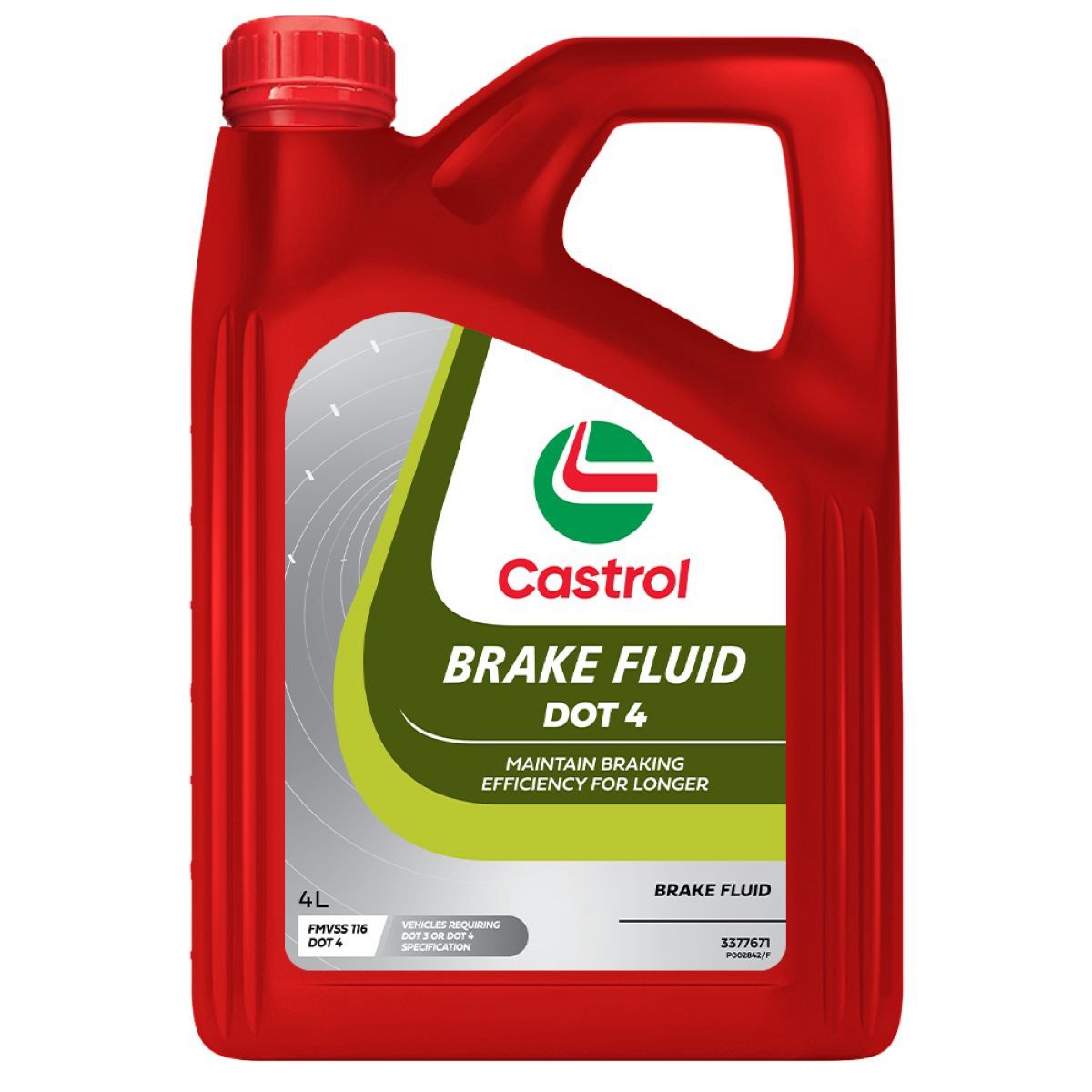 Castrol DOT 4 Brake Fluid 4L - 3377671 Car Service Brake Parts Workshop Tool