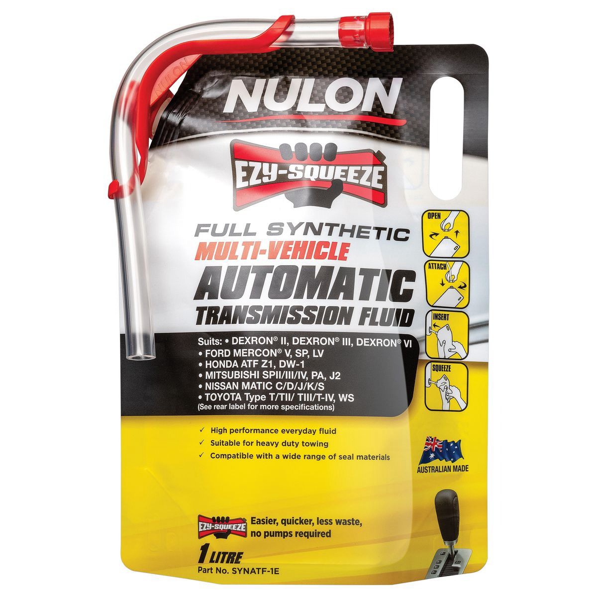 Nulon Synthetic Automatic Transmission Fluid 1L - SYNATF-1E Car Service