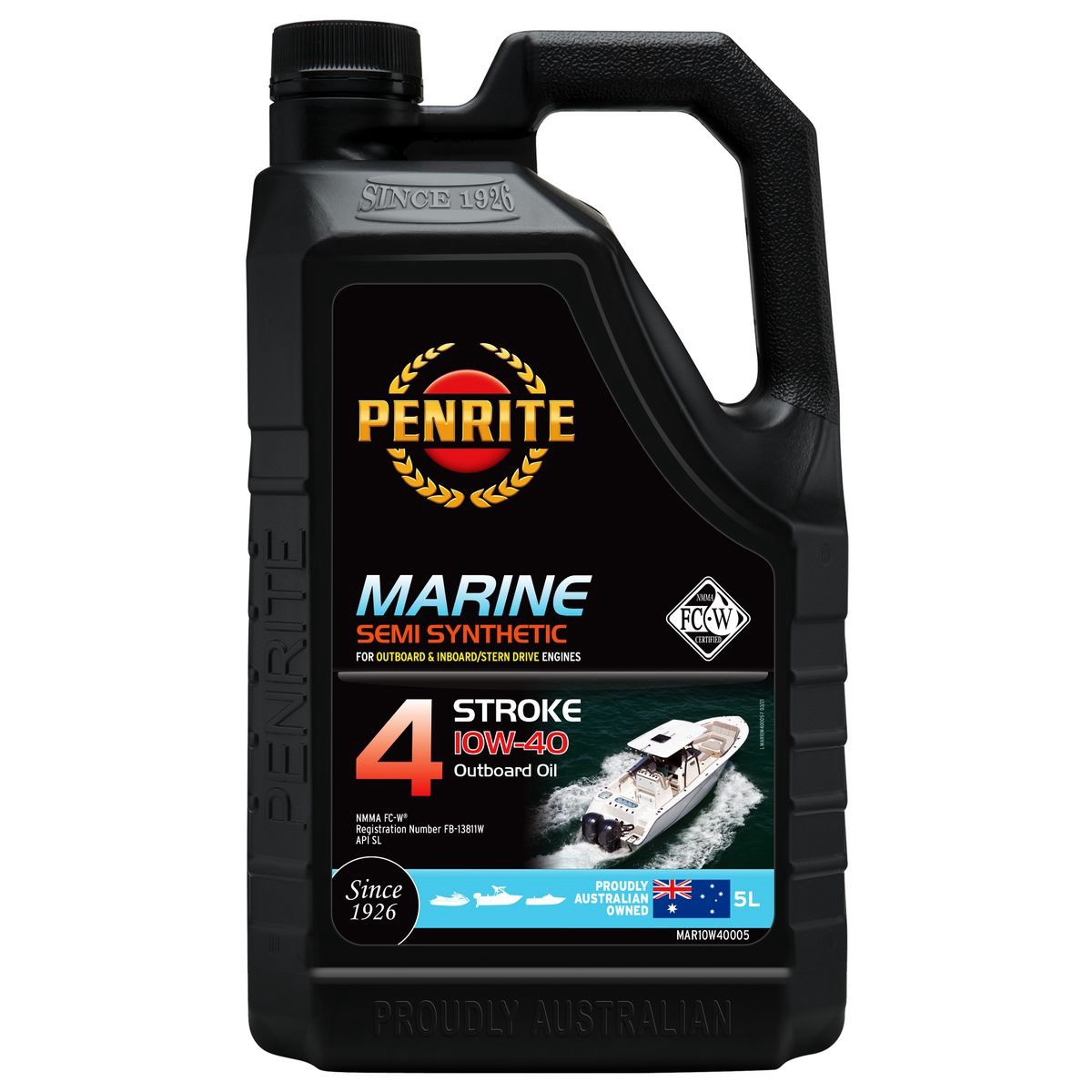 Penrite Marine Outboard 4 Stroke 10W-40 5L - MAR10W40005 Car Service