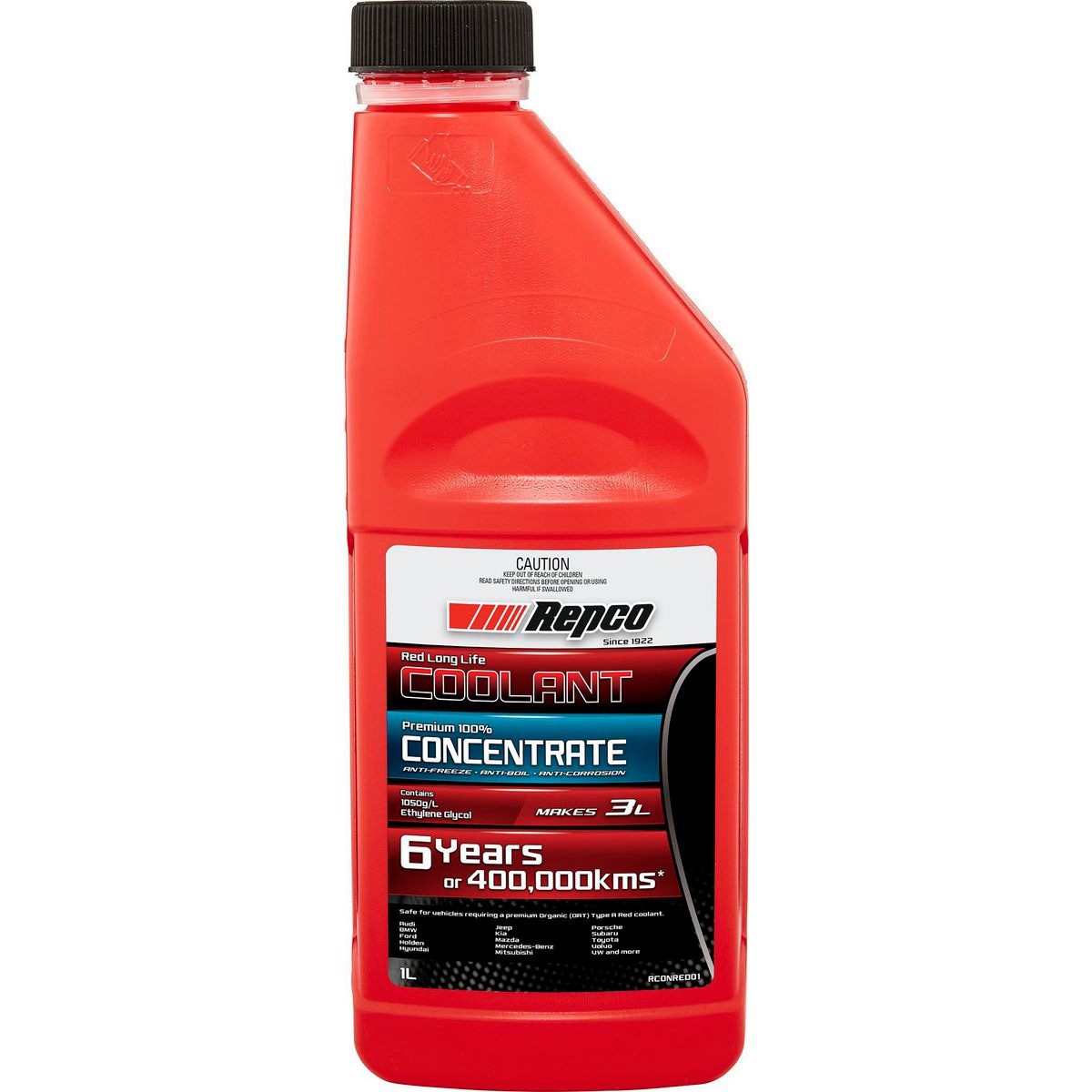 Repco Red Coolant Concentrate 1L - RCONRED01 Car Service Workshop Tool Auto Part