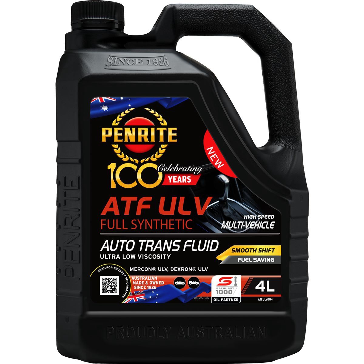 Penrite Full Syn ATF Multi-Vehicle Automatic Transmission Fluid 4L - ATFULV004