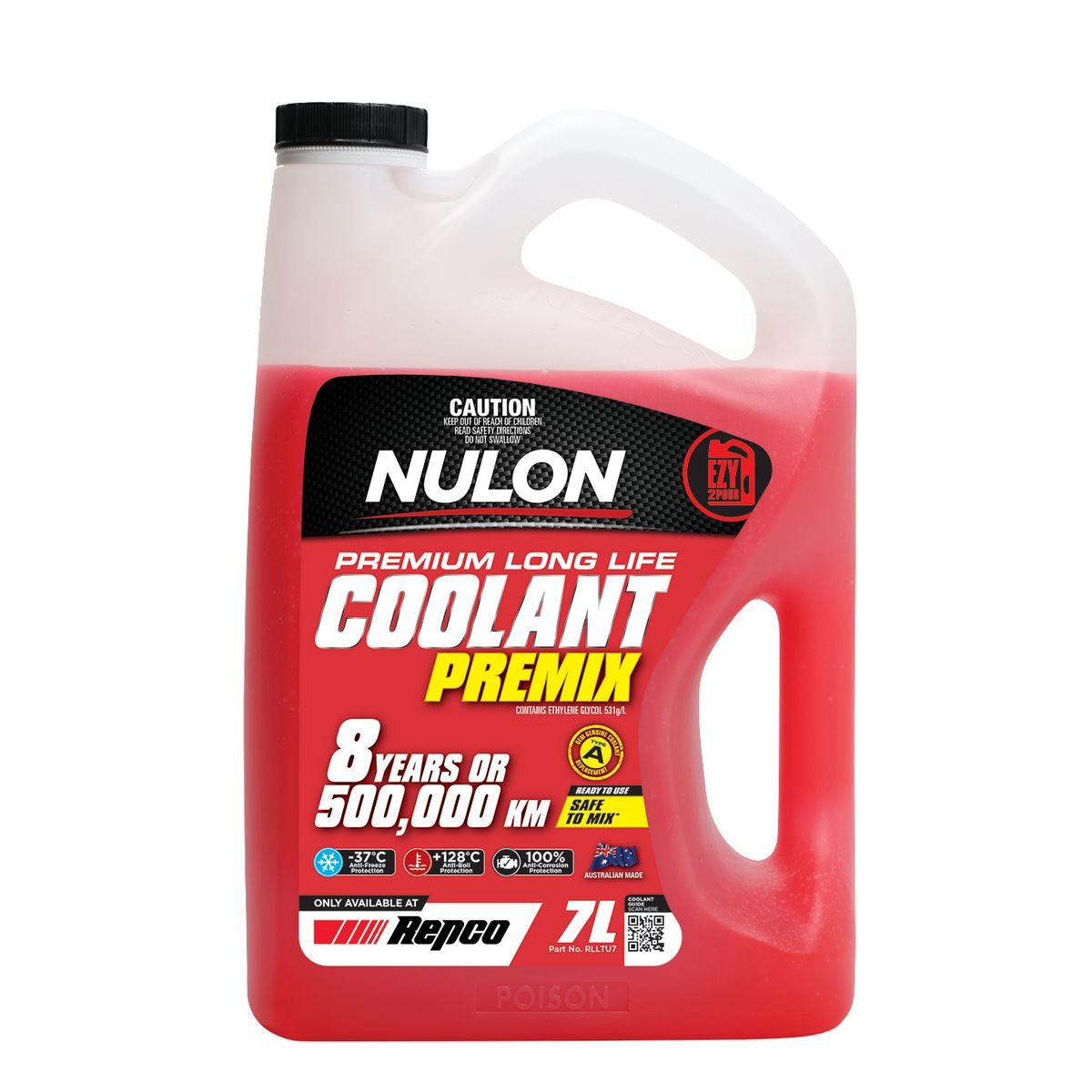 Nulon Long Life Red Coolant Premix 7L - RLLTU7 Car Service Workshop Tool