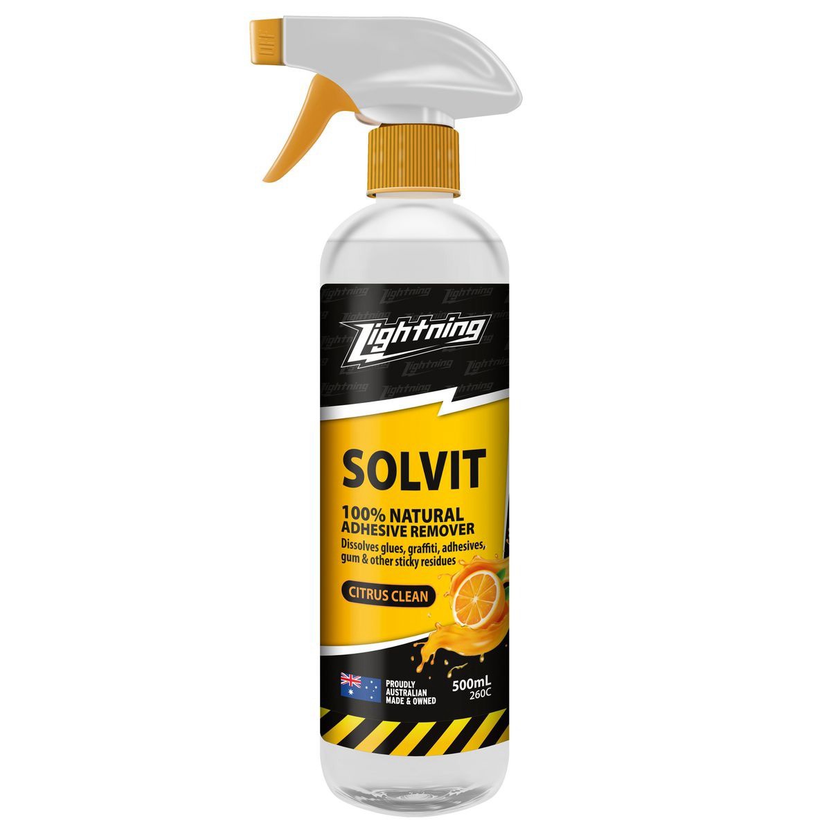 Lightning Solvit Orange Citrus Clean 500ml - 260C Car Charger Car Service
