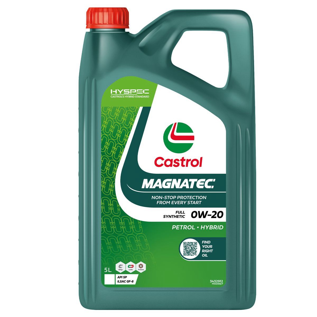 Castrol Magnatec 0W-20 Engine Oil 5L - 3432912 Car Service Workshop Tool