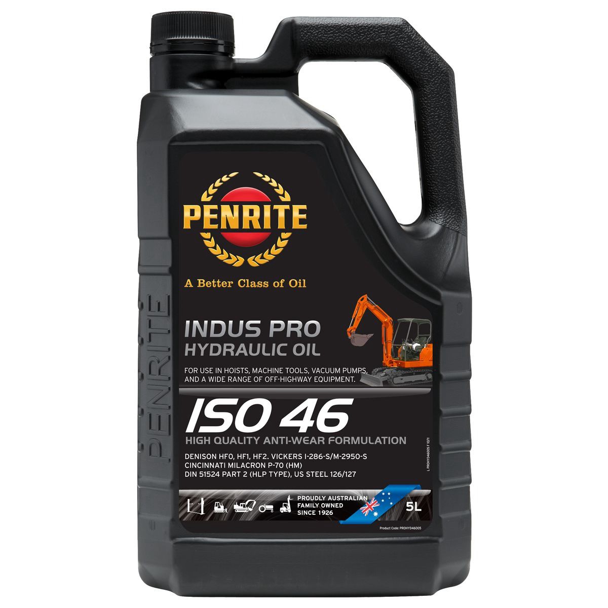 Penrite Indus Pro Hydraulic ISO 46 5L - PROHYD46005 Car Wiring Adapter