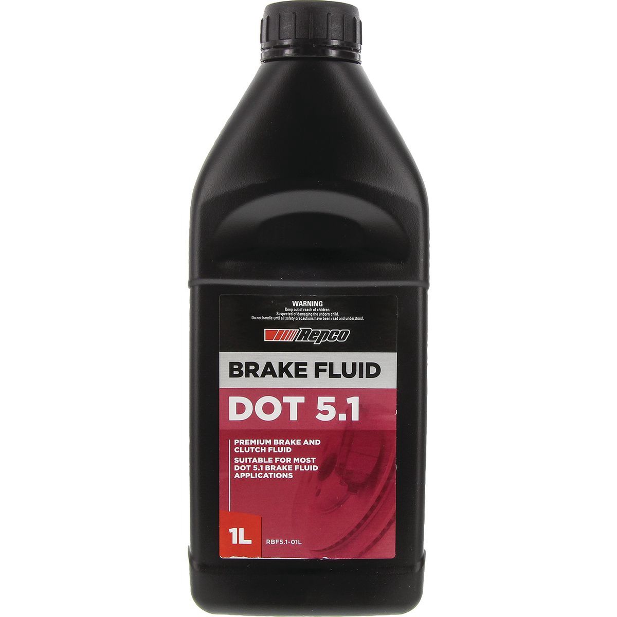 Repco DOT 5.1 Brake Fluid 1L - RBF5.1-01L Car Service Brake Parts Workshop Tool