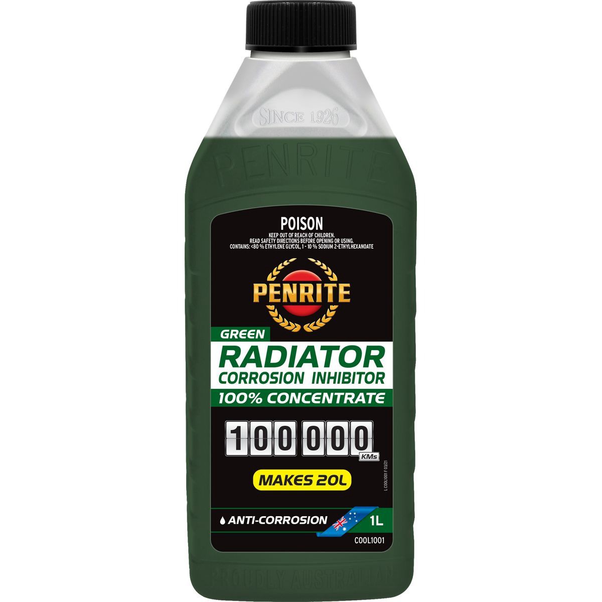 Penrite 100,000km Green Concentrate Corrosion Inhibitor 1L - COOL1001 Auto