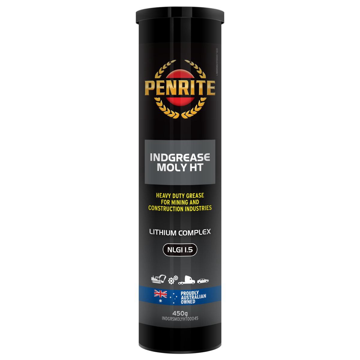 Penrite Indgrease Moly HT NLGI 1.5 Industrial Moly Grease 450g cartridge - INDGR