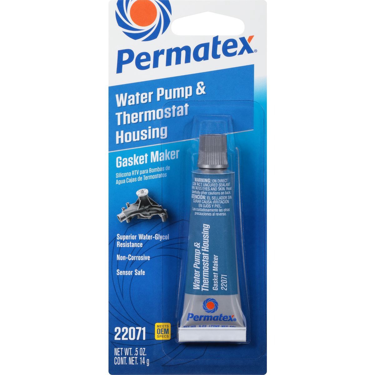 Permatex Water Pump & Thermostat RTV Silicone Gasket Maker 14g - PX22071 Auto