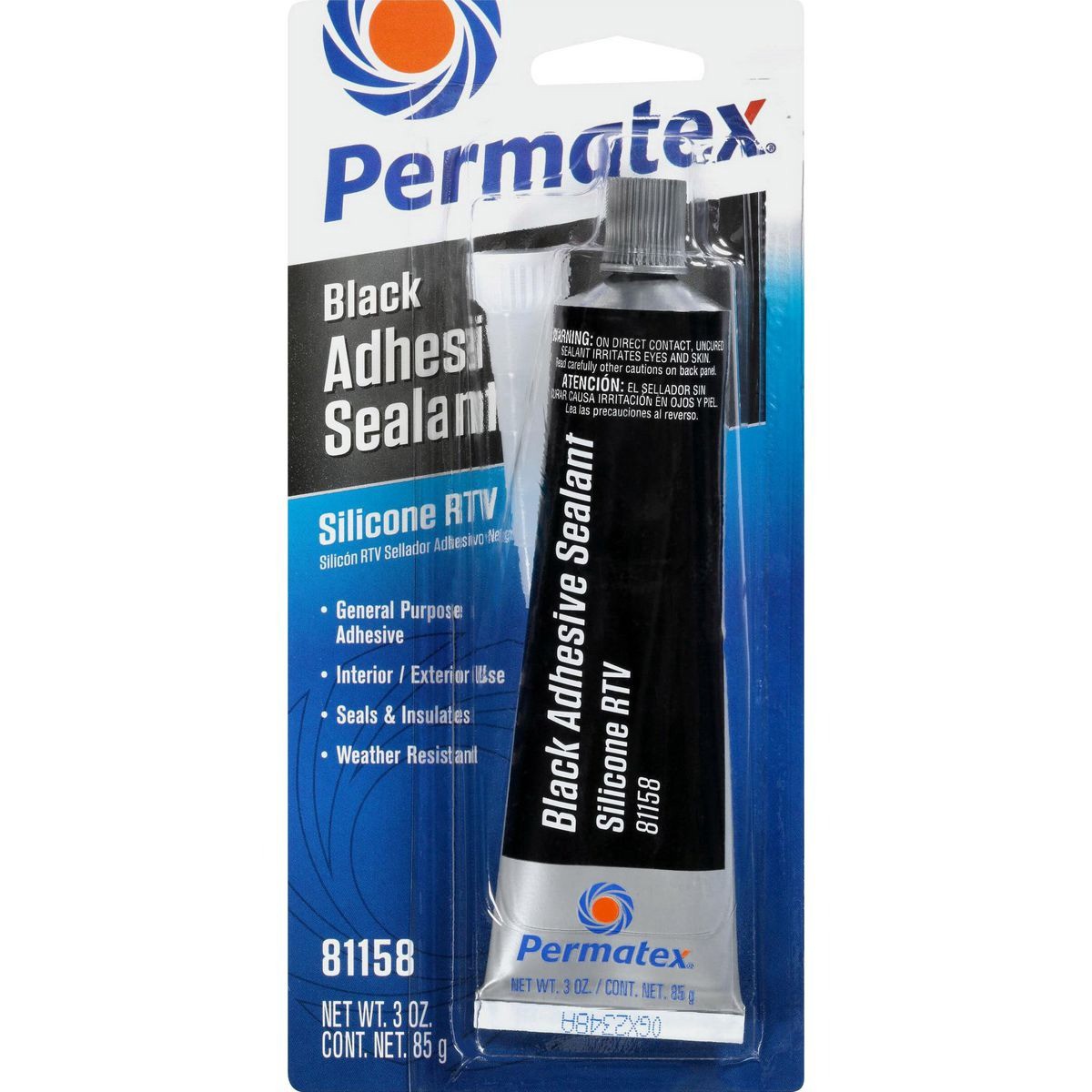 Permatex Black Silicone Adhesive Sealant 85g - PX81158 Engine Part