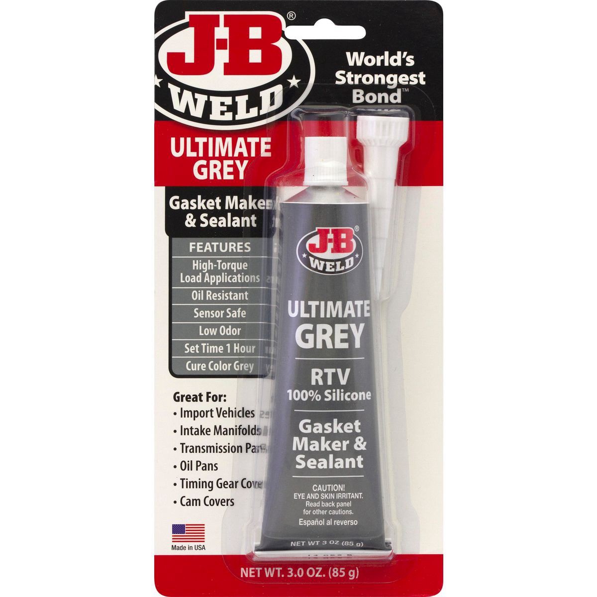 JB Weld Ultimate Grey Silicone 85g - 32327 Auto