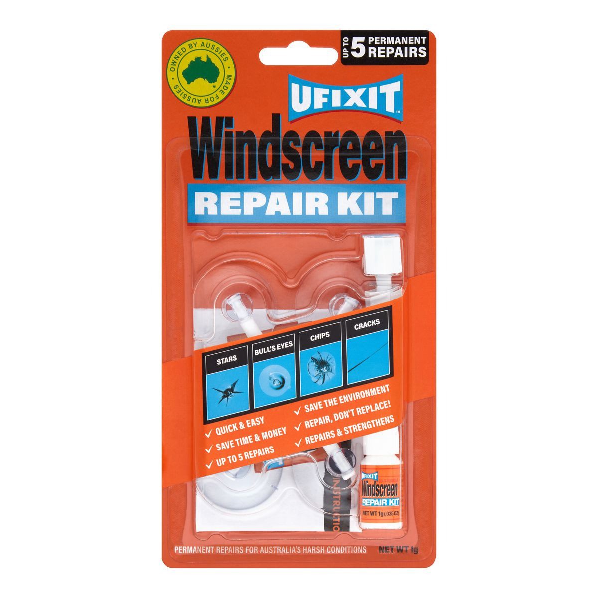 Ufixit DIY Windscreen Chip Repair Kit - WRK1 Auto