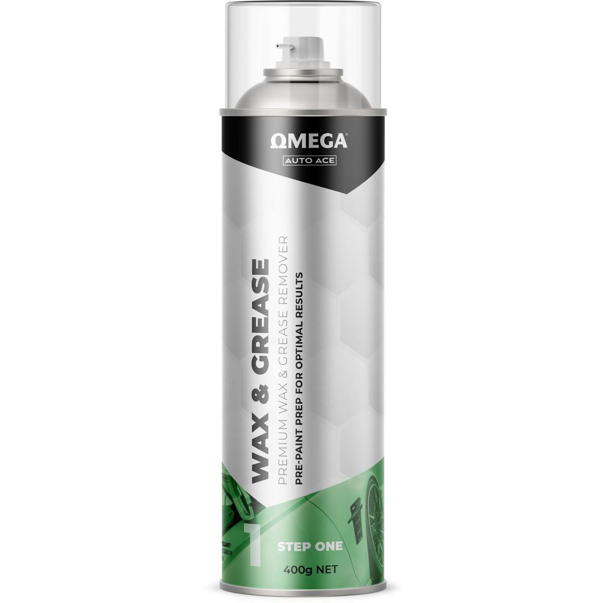 Omega Wax & Grease Remover Spray 400g - AA-WGR400G Car Service Workshop Tool