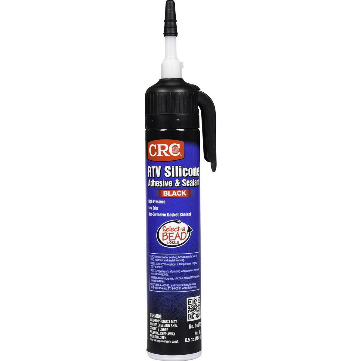 CRC RTV Silicone Select-A-Bead Black 184g - 14072 Car Service Workshop Tool