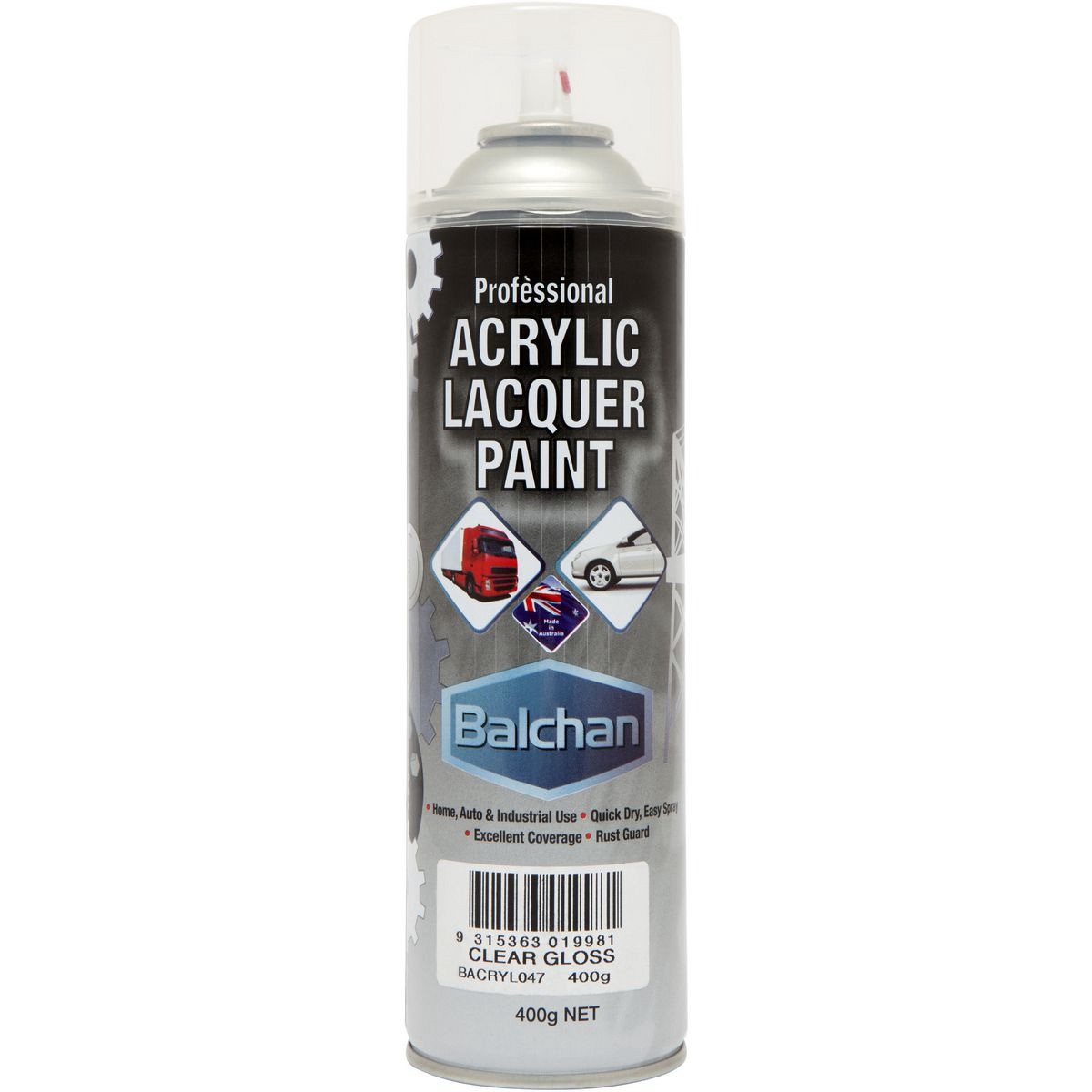 Balchan Acrylic Gloss Clear 400g - BACRYL047 Auto